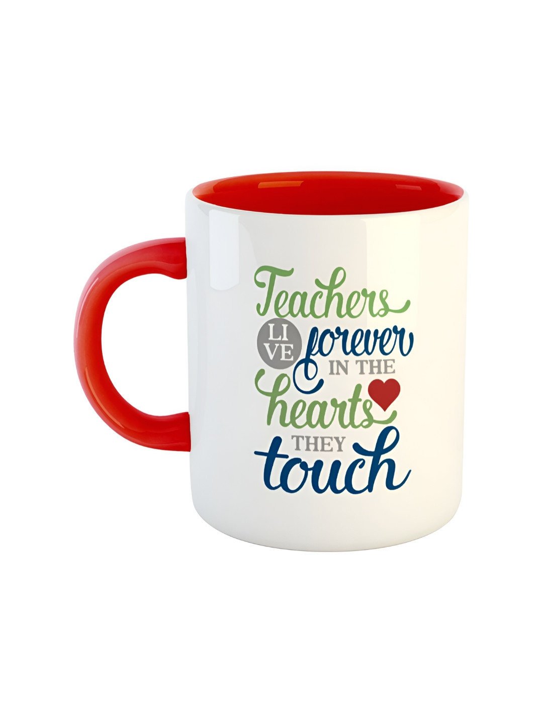 ARTBUG King Queen Mug Red Typography Ceramic Microwave Safe Mug-350ml