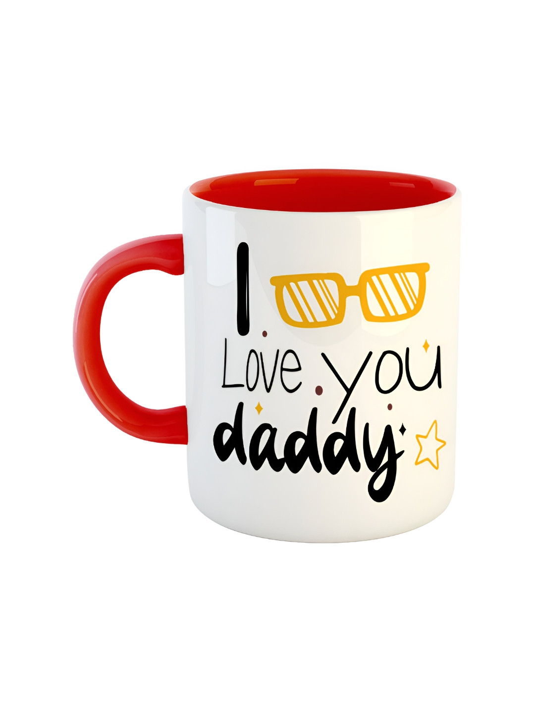 ARTBUG Singh Name Personalised Red Typography Ceramic Microwave Safe Mug-330ml