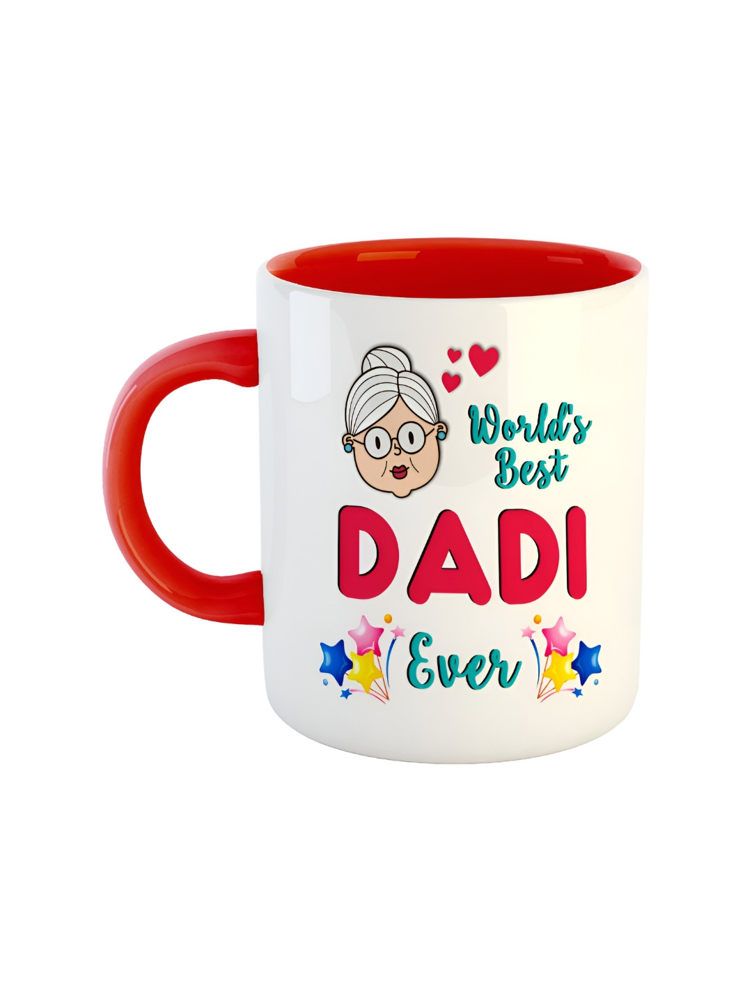 ARTBUG Gurdeep Name Personalised Red Typography Ceramic Microwave Safe Mug-350ml