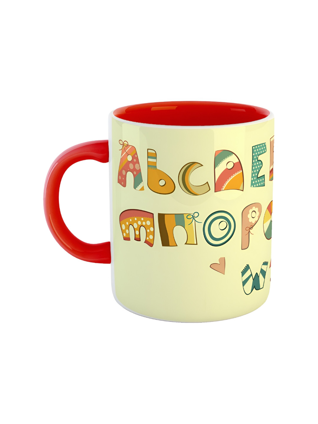 ARTBUG Red Typography Ceramic Handmade Mug-350ml