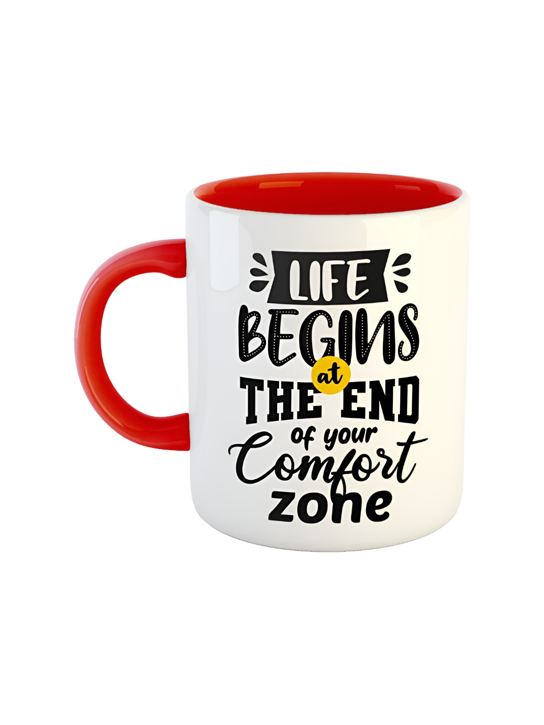 ARTBUG Artisan Blend Red Typography Ceramic Microwave Safe Mug-325ml