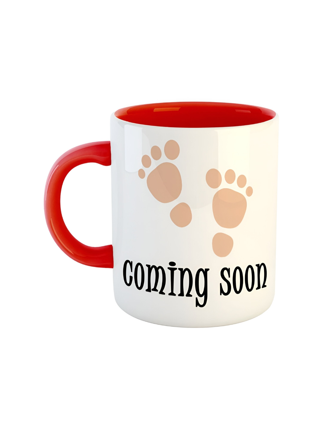 ARTBUG Dharma Name Personalised Red Typography Ceramic Microwave Safe Mug-350ml