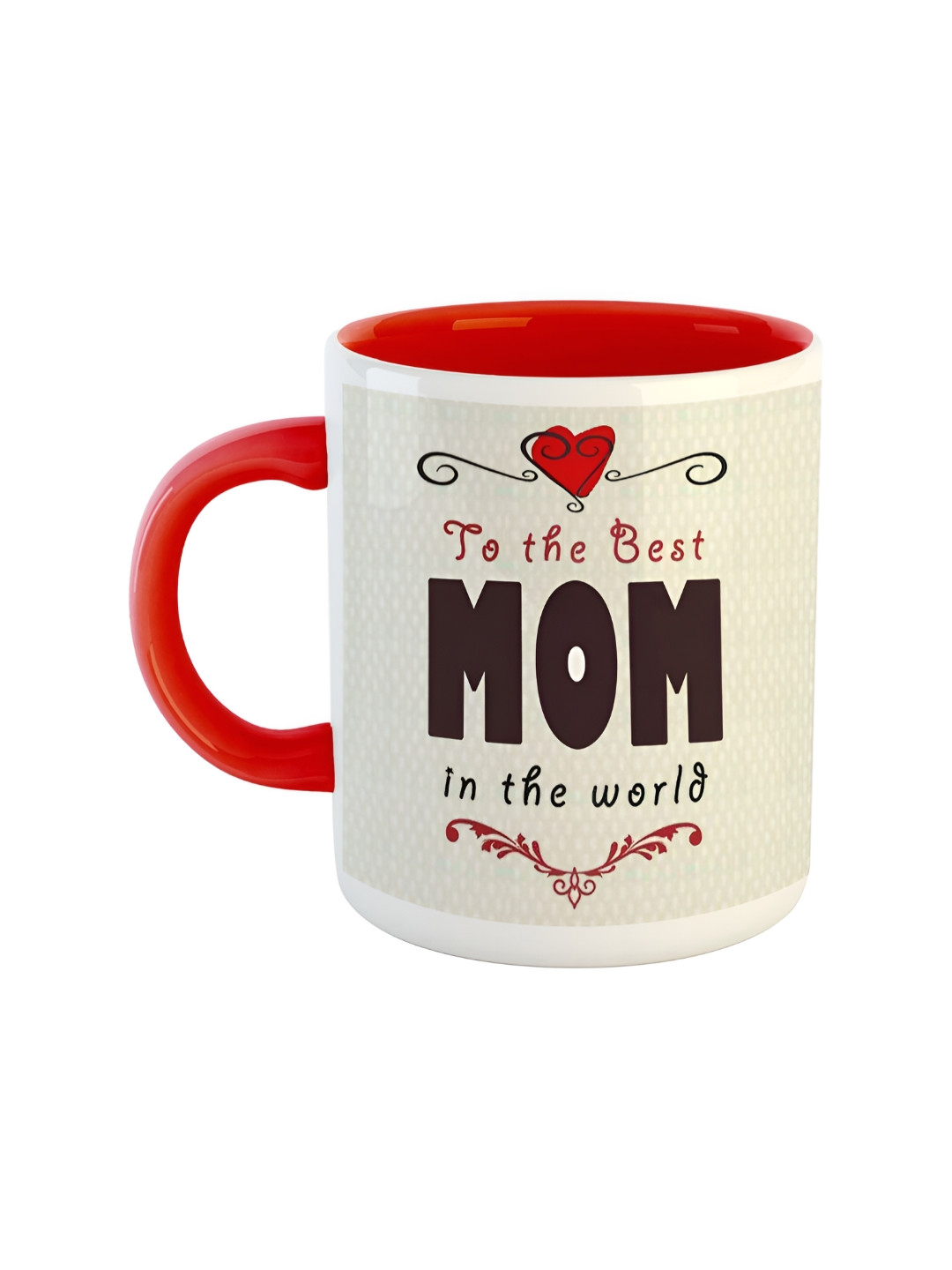 ARTBUG Daljit Name Personalised Red Typography Ceramic Microwave Safe Mug-350ml