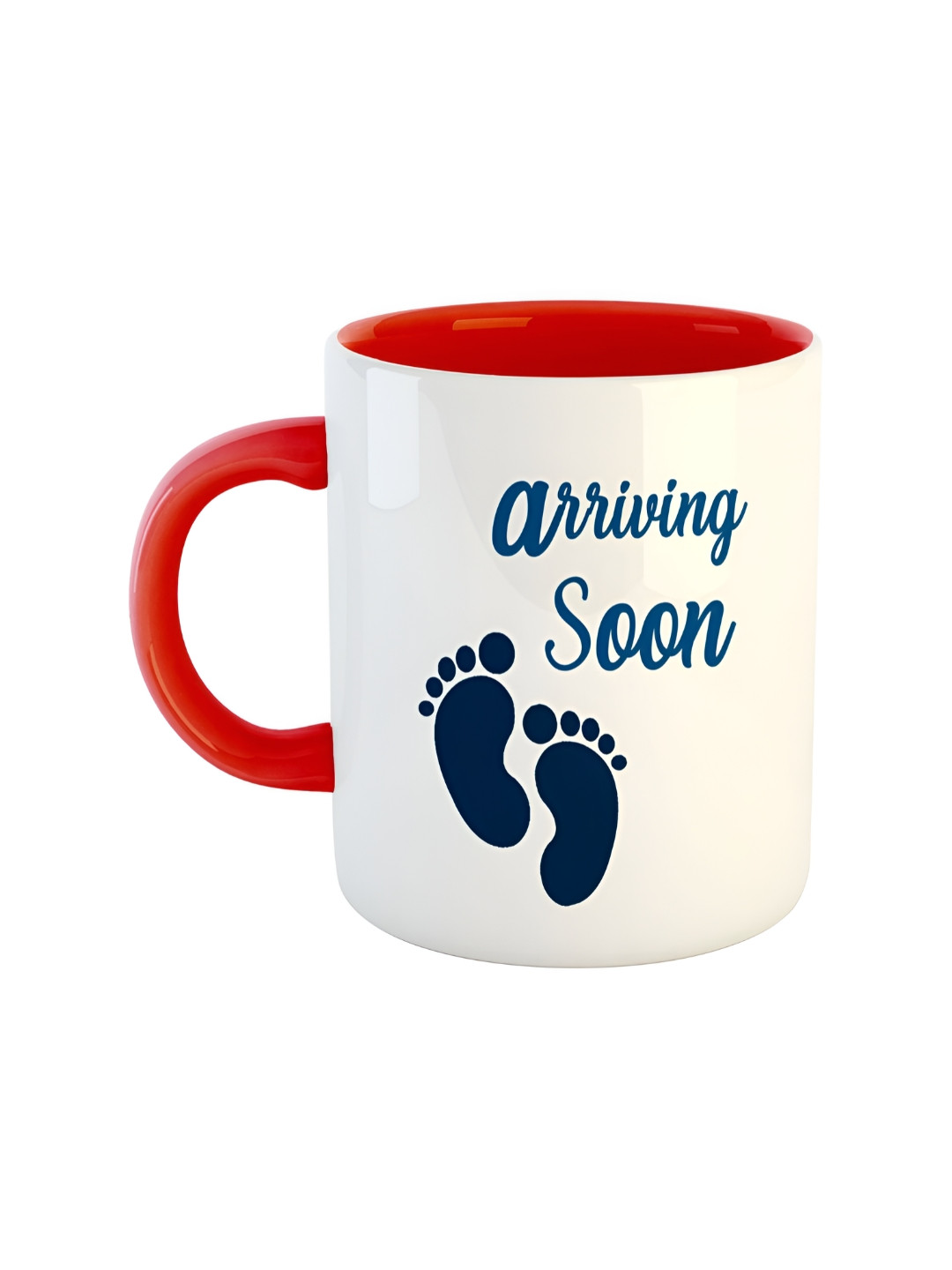 ARTBUG Lakshman Name Personalised Red Typography Ceramic Microwave Safe Mug-350ml