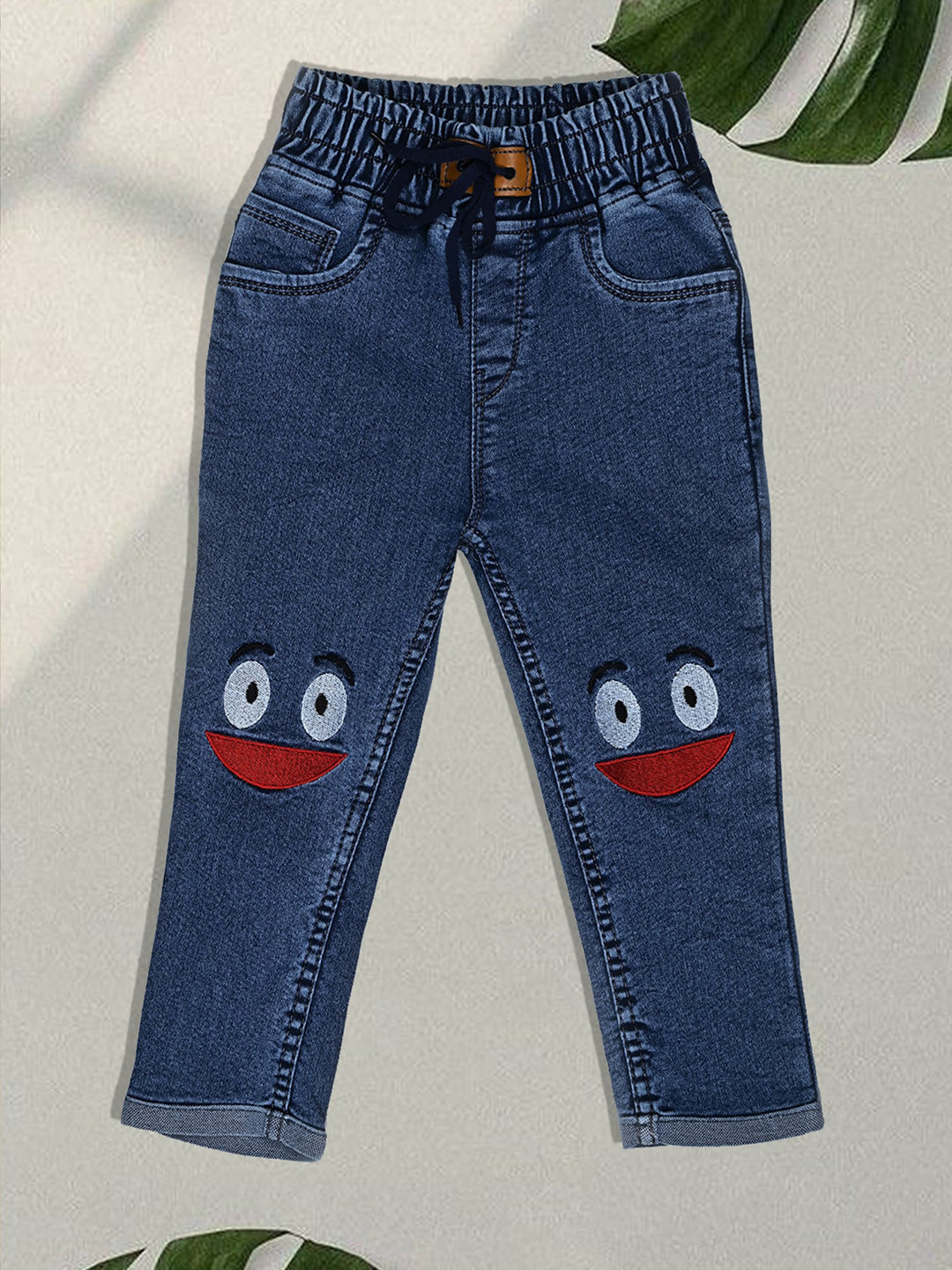 F2M Boys Printed Slim Fit High-Rise Jogger