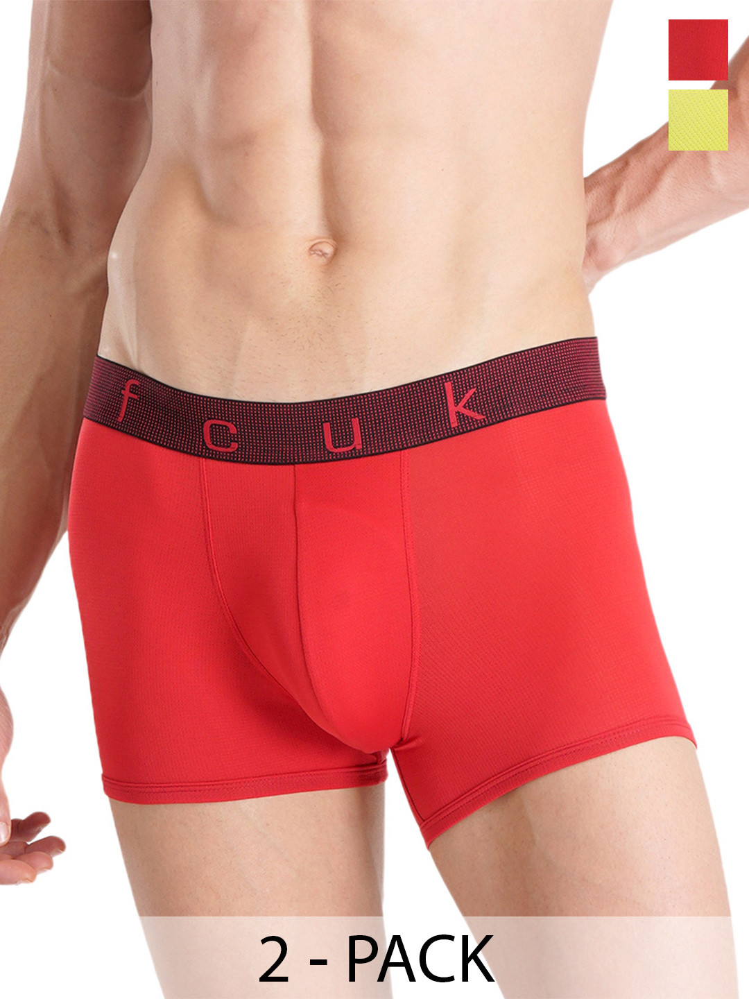 FCUK Pack Of 2 Antimicrobial Trunks GUS-T-02-SLS-ACLM