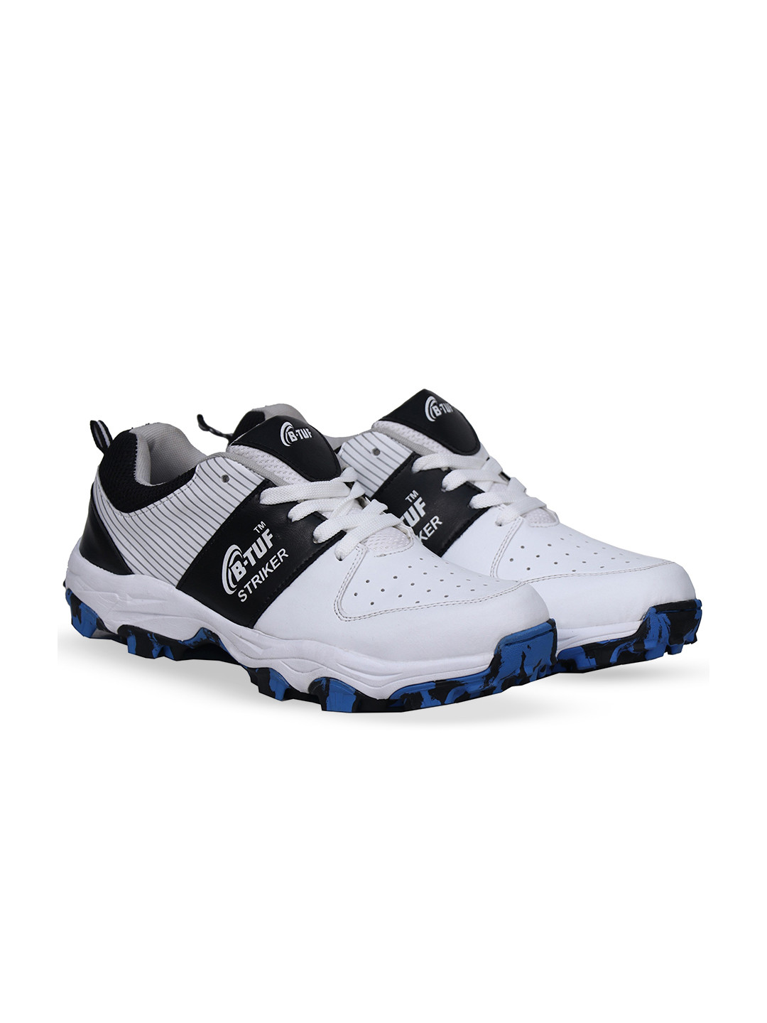 BTUF Men Lightweight Cricket Shoes with High-Grip Rubber Spikes Sole