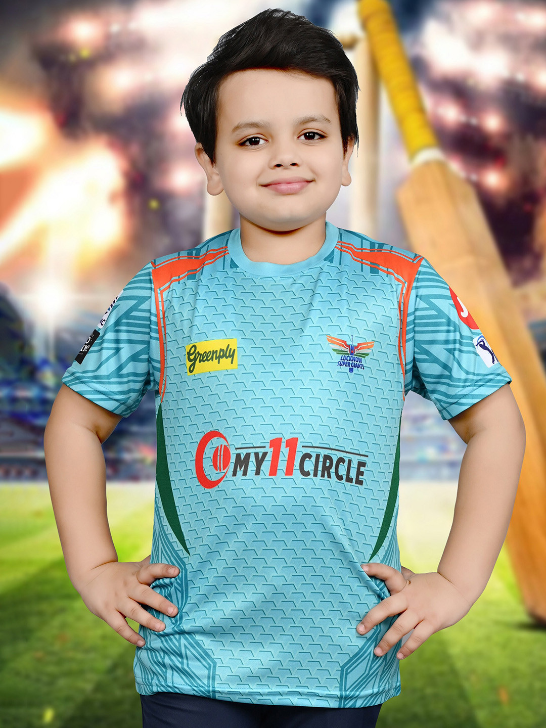 BAESD Boys Sports Printed Cricket Jersey IPL T-shirt
