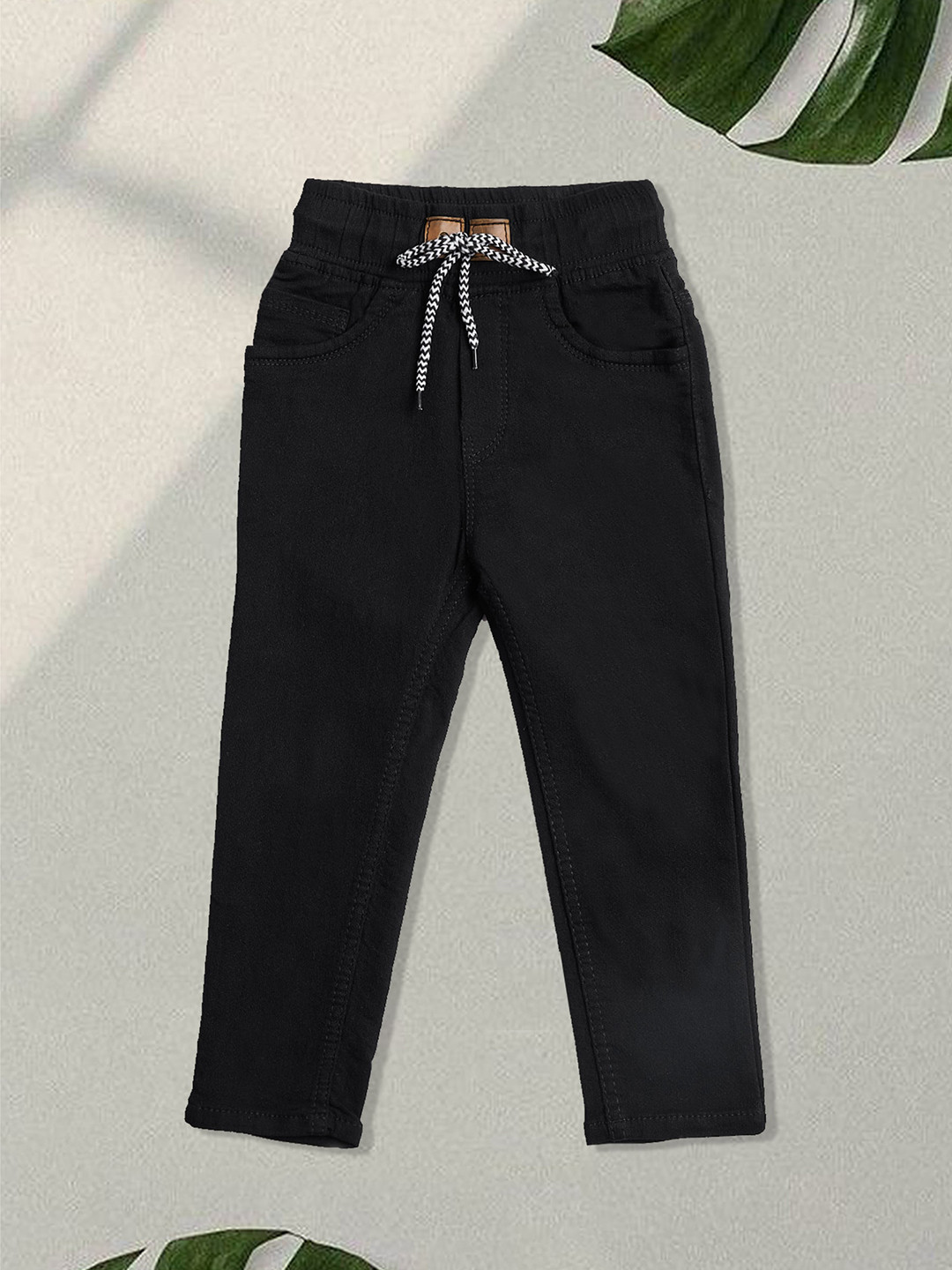 A-Okay Unisex Kids Skinny Fit High-Rise Easy Wash Jogger Jeans