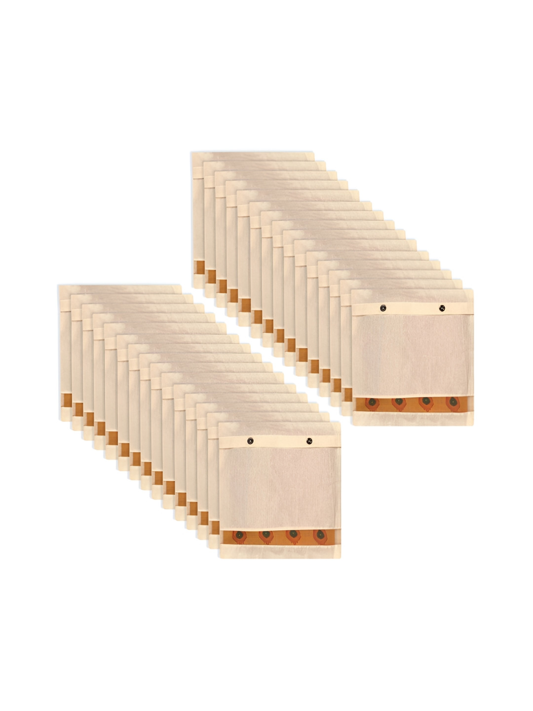 Kuber Industries Cream 30 Pieces Regular Multi-Utility Organisers