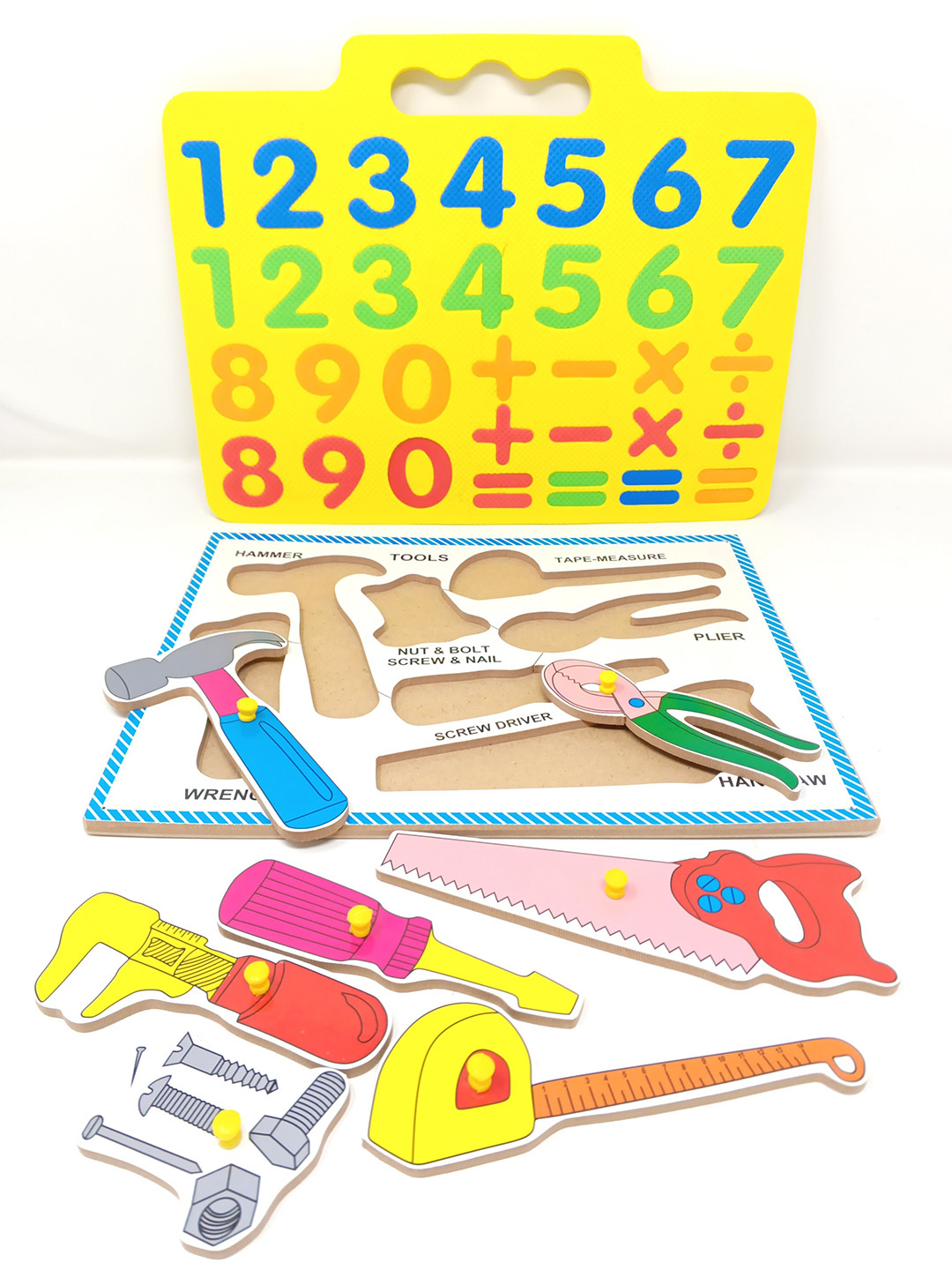 A&A Kreative Box kids Tools Puzzle Set with Number Game Activity Toys and Games