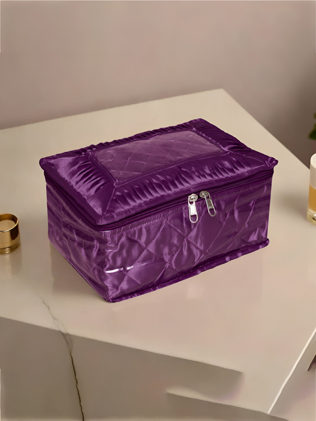 Kuber Industries Jewellery Kit Organiser for women Makeup kit 12 detachable Pouch Lockers