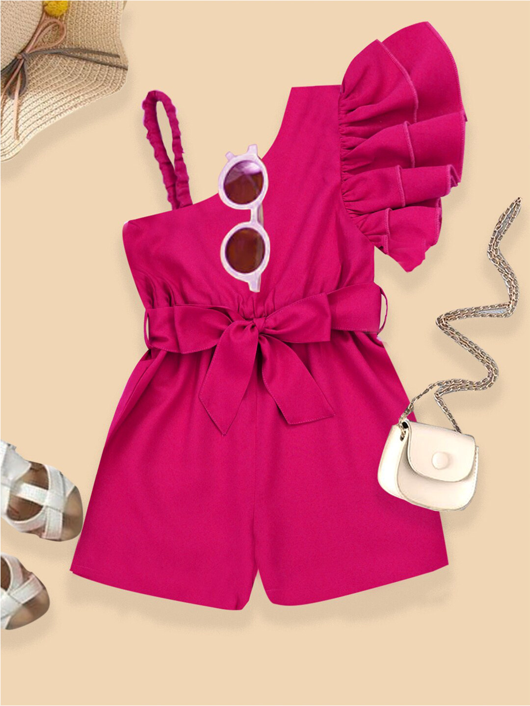 A.T.U.N. Girls One Shoulder Playsuit