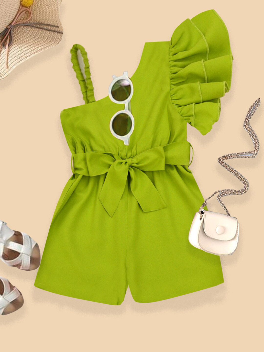 A.T.U.N. Girls One Shoulder Playsuit