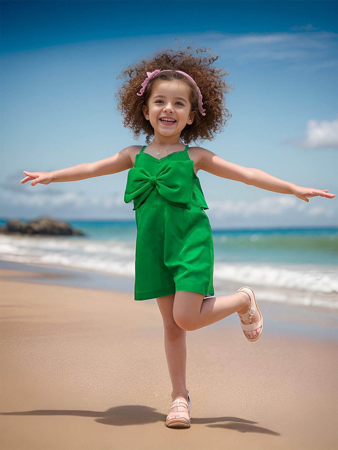 A.T.U.N. Girls Shoulder Straps Playsuit