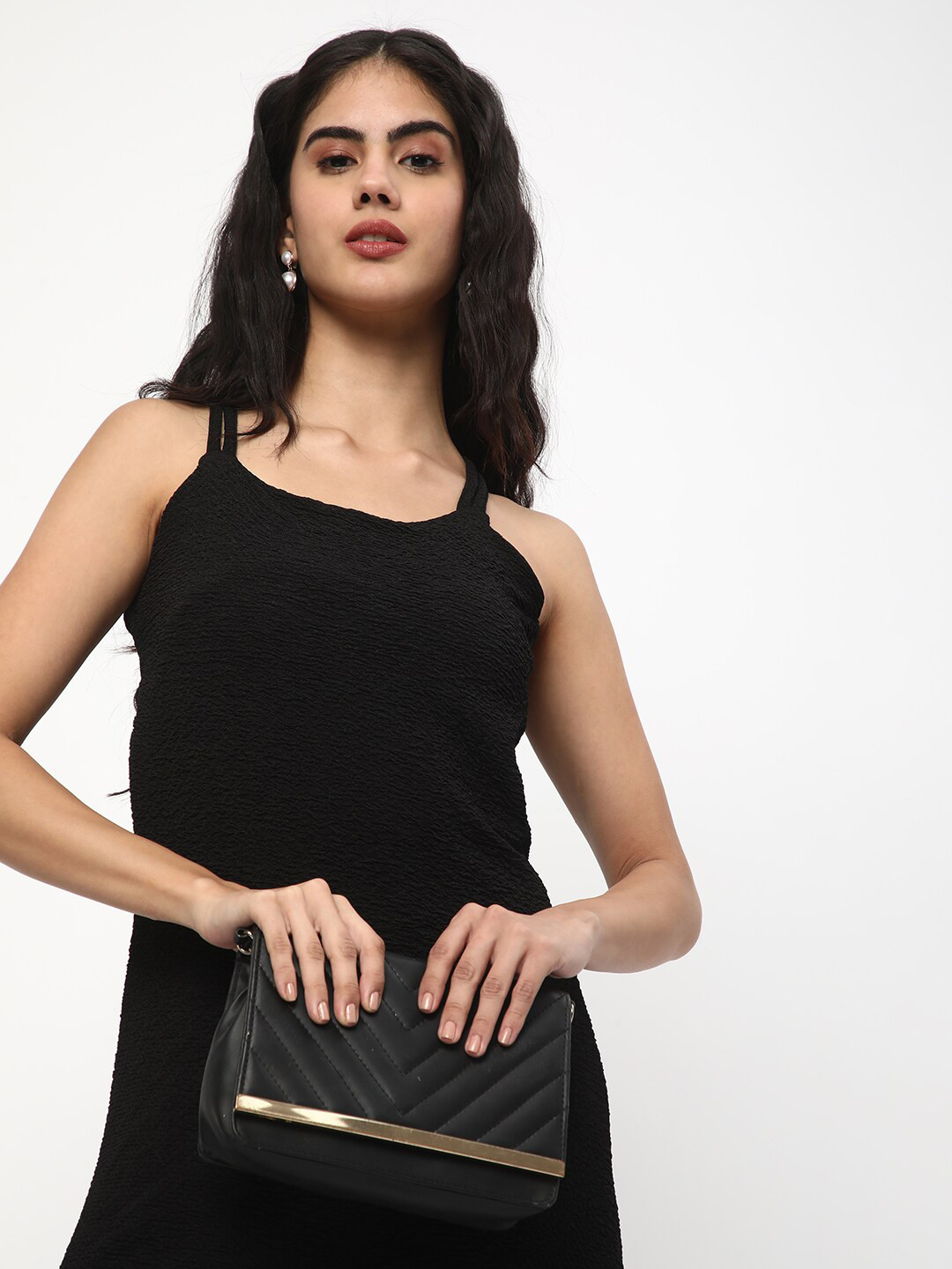 R&B Shoulder Straps Sleeveless A-Line Dress