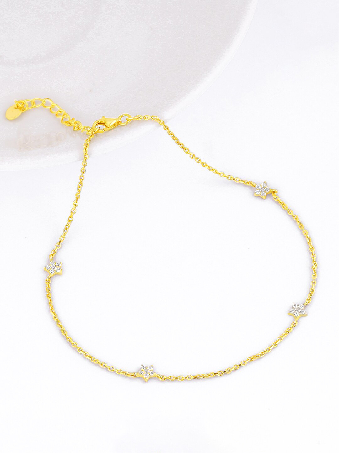 GIVA Gold-Plated 925 Sterling Silver Anklets