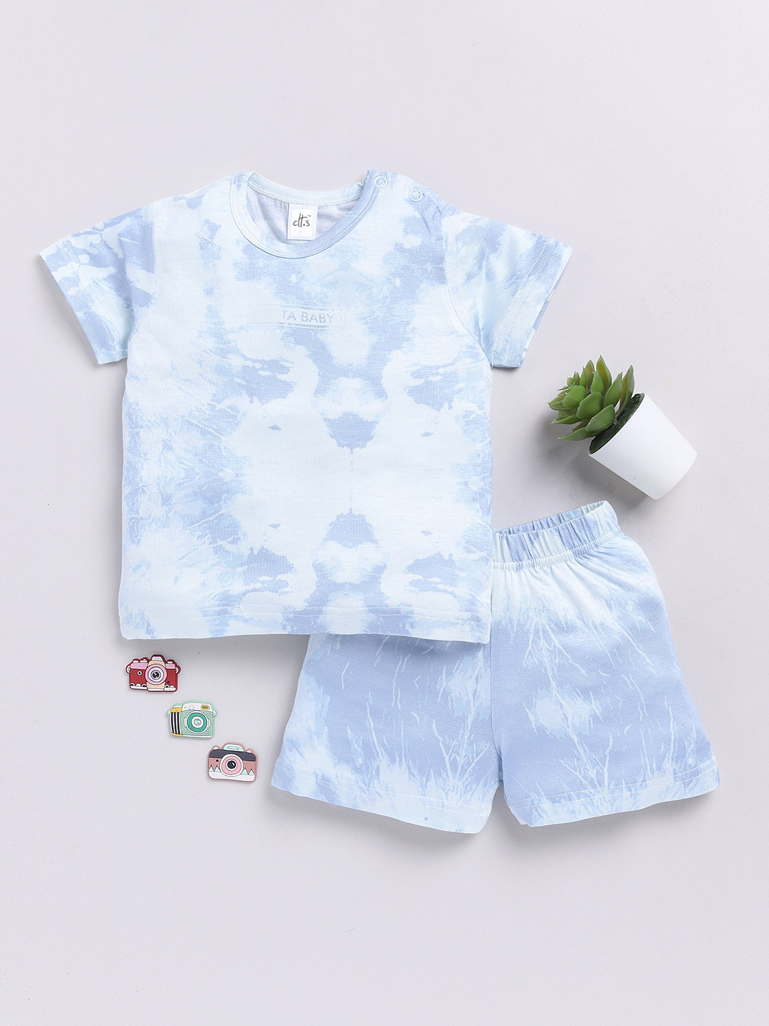 Clt.s Kids Tie-Dye Printed Night suit