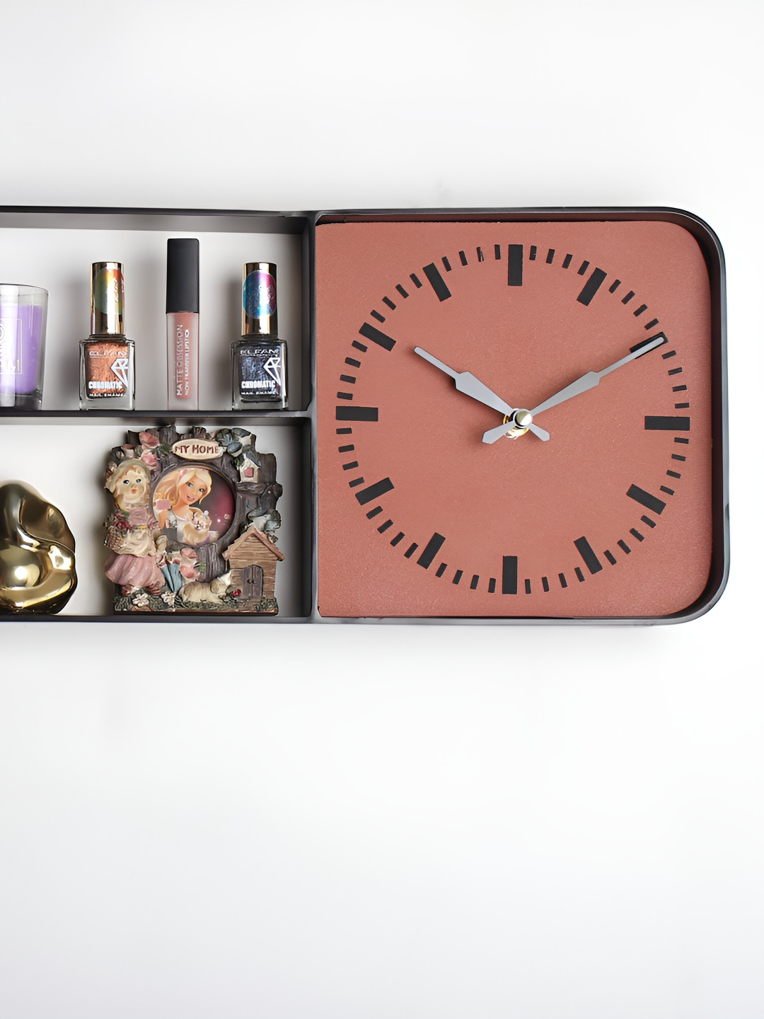 Decor de Maison Timekeeper Shelves Metal Large Display Battery Analogue Table Clock-20.3cm