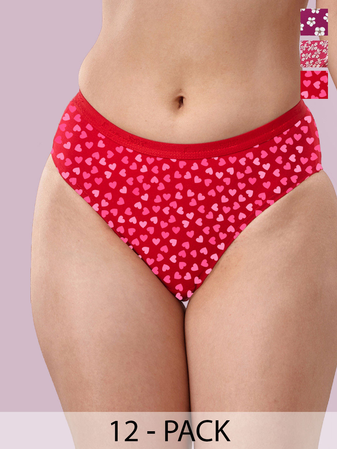 LYRA Pack Of 12 Assorted Anti-Odour Hipster Briefs MA_LYRA_PTY_211_AST_S_12PC