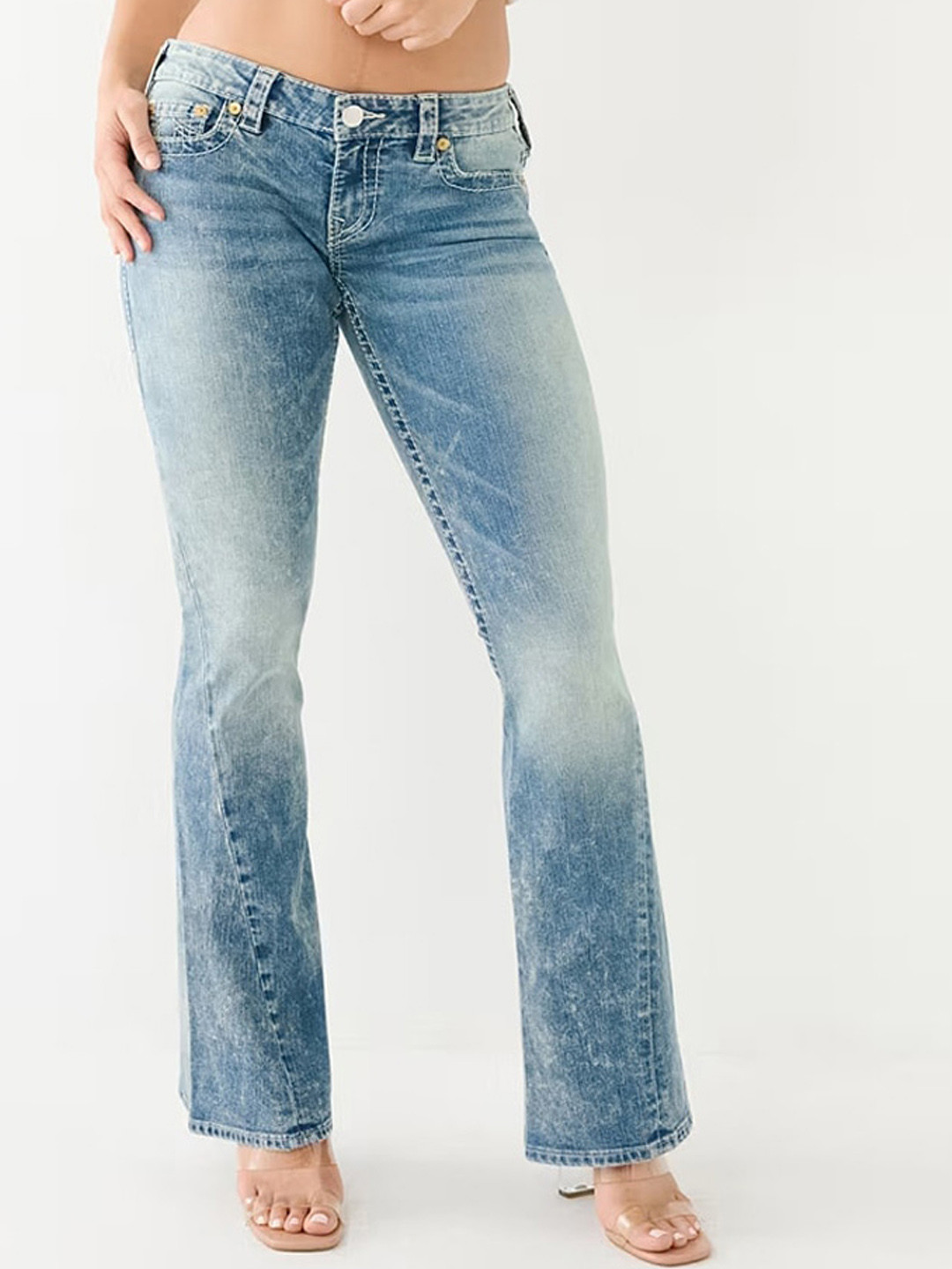 True Religion Big T Joey Solid Bootcut Low-Rise Jeans