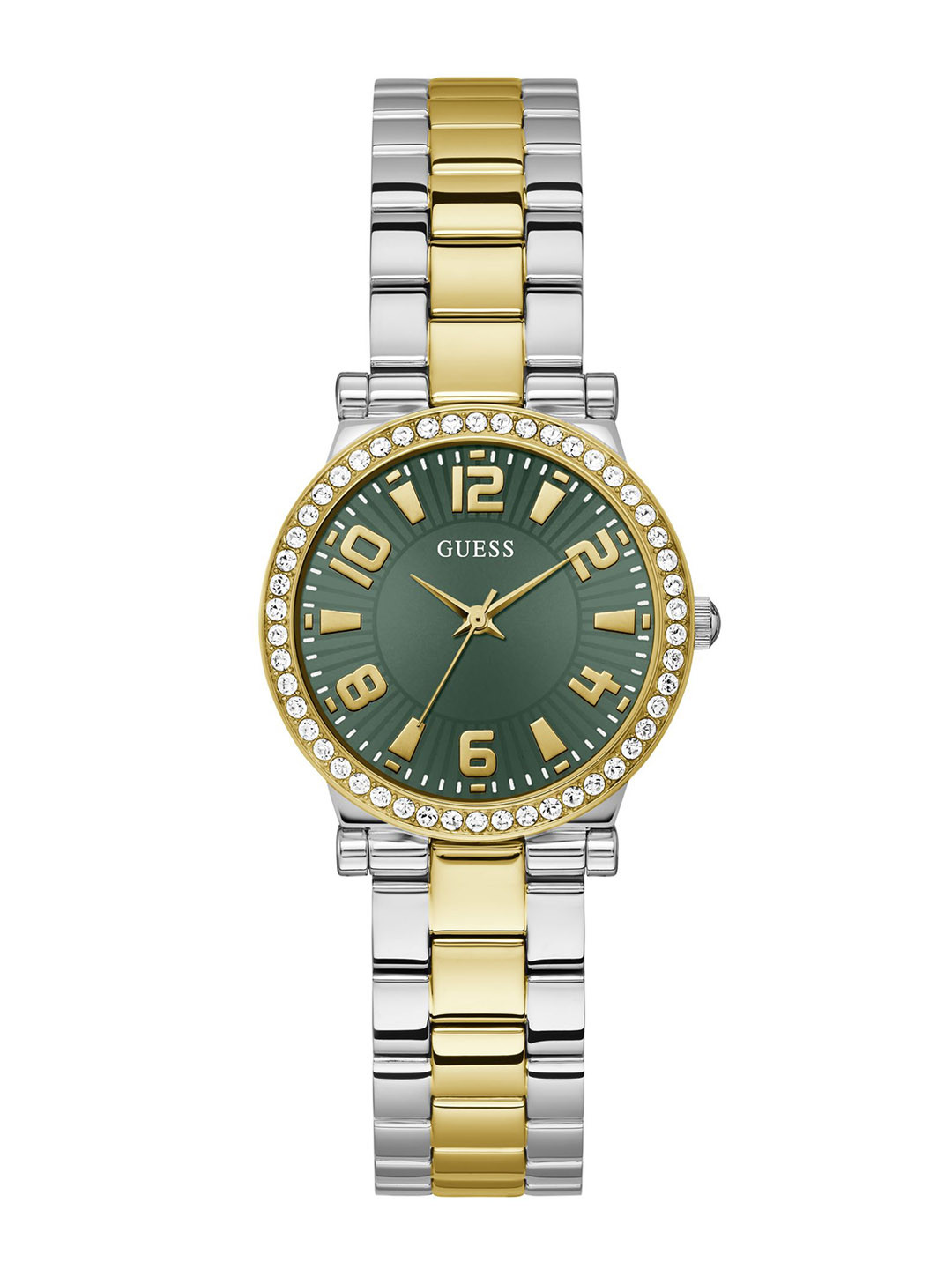GUESS Women Printed Dial & Stainless Steel Straps Analogue Watch GW0686L2