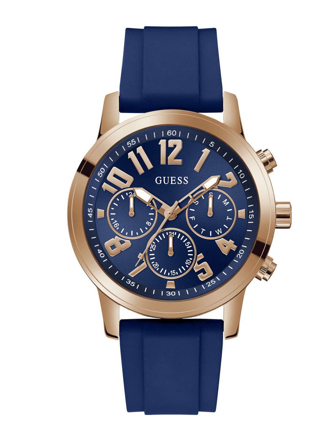 GUESS Men Stainless Steel Dial & Straps Analogue Multi Function Watch GW0708G3