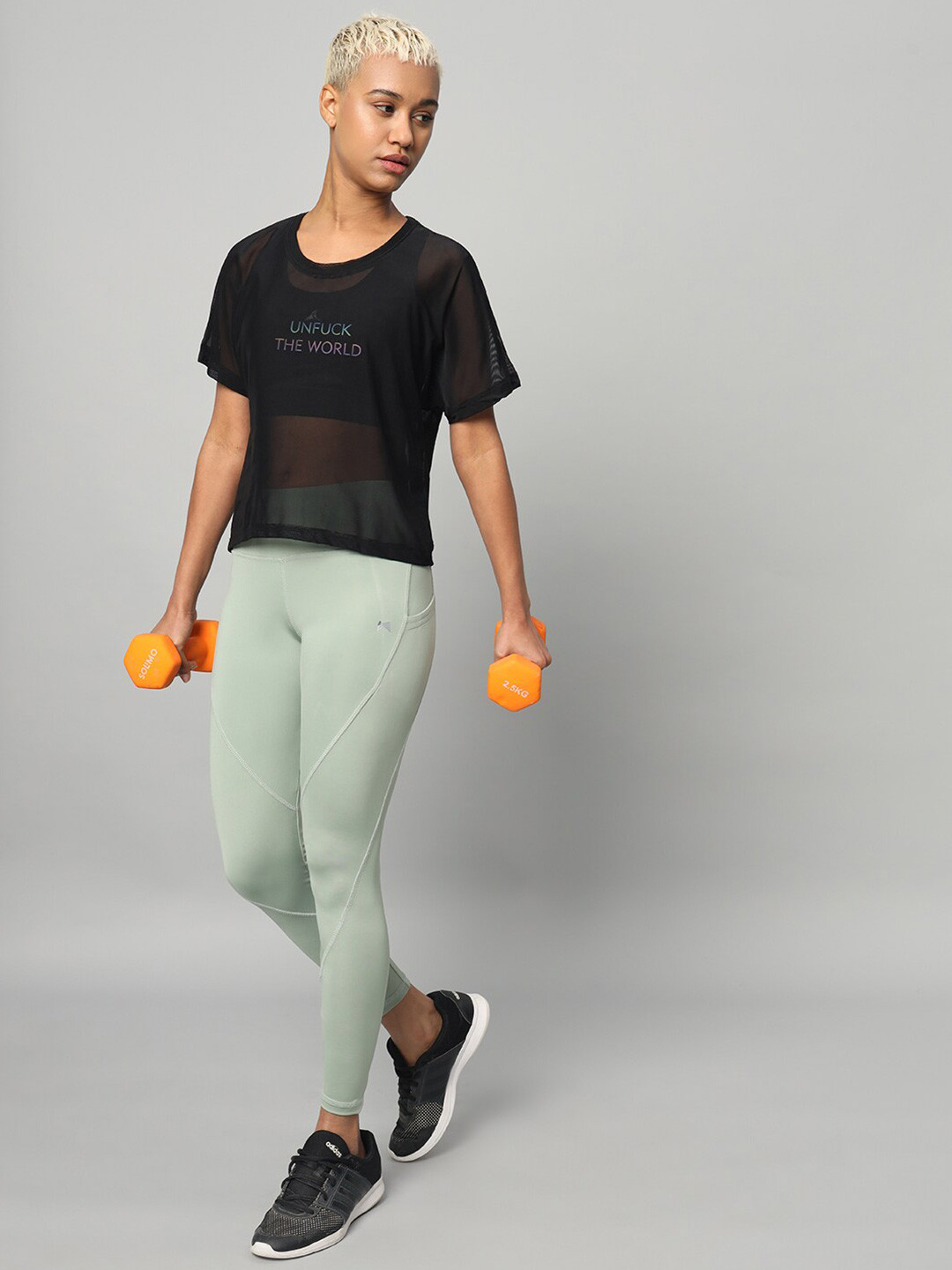 MKH Printed Extended Sleeves Dri-FIT Semi Sheer Relaxed Fit Pockets Semi Sheer T-shirt