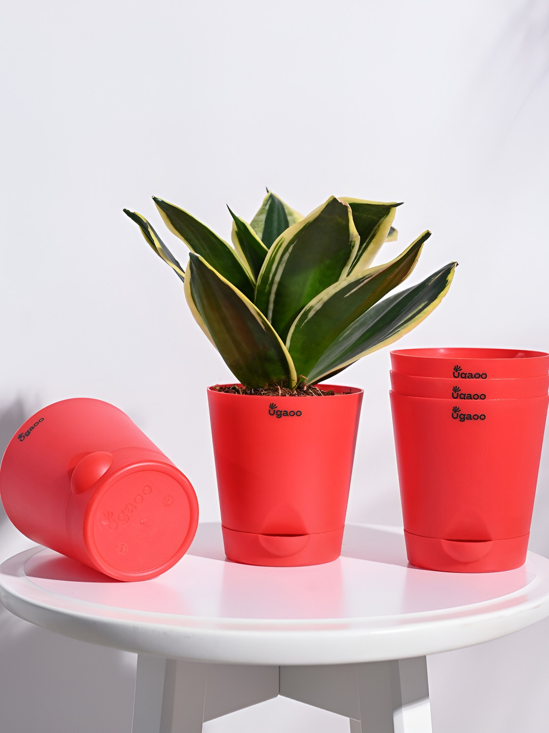 UGAOO Red 5 Pieces Self Watering Planters