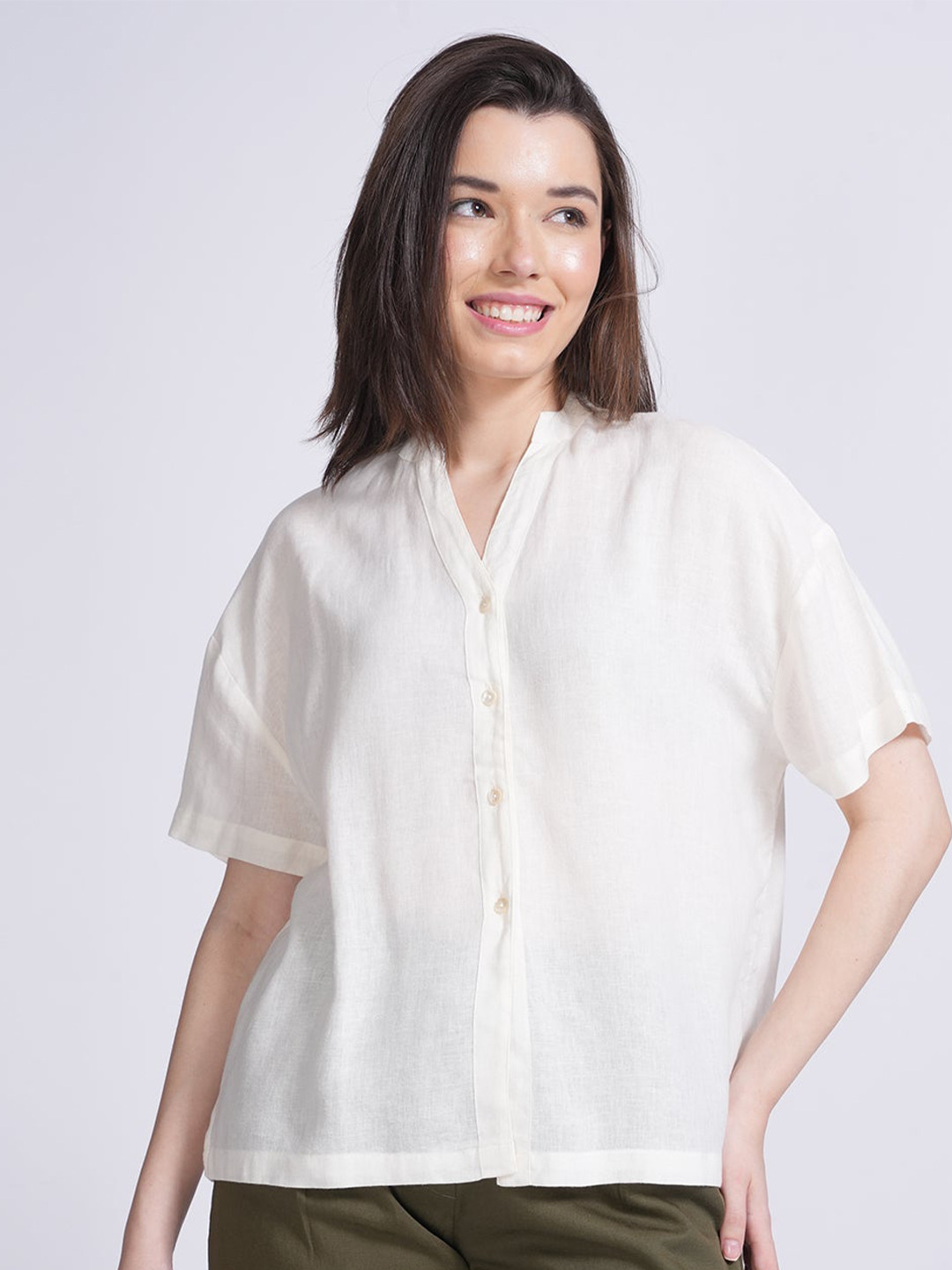 Saltpetre Ella Drop Shoulder Linen Shirt