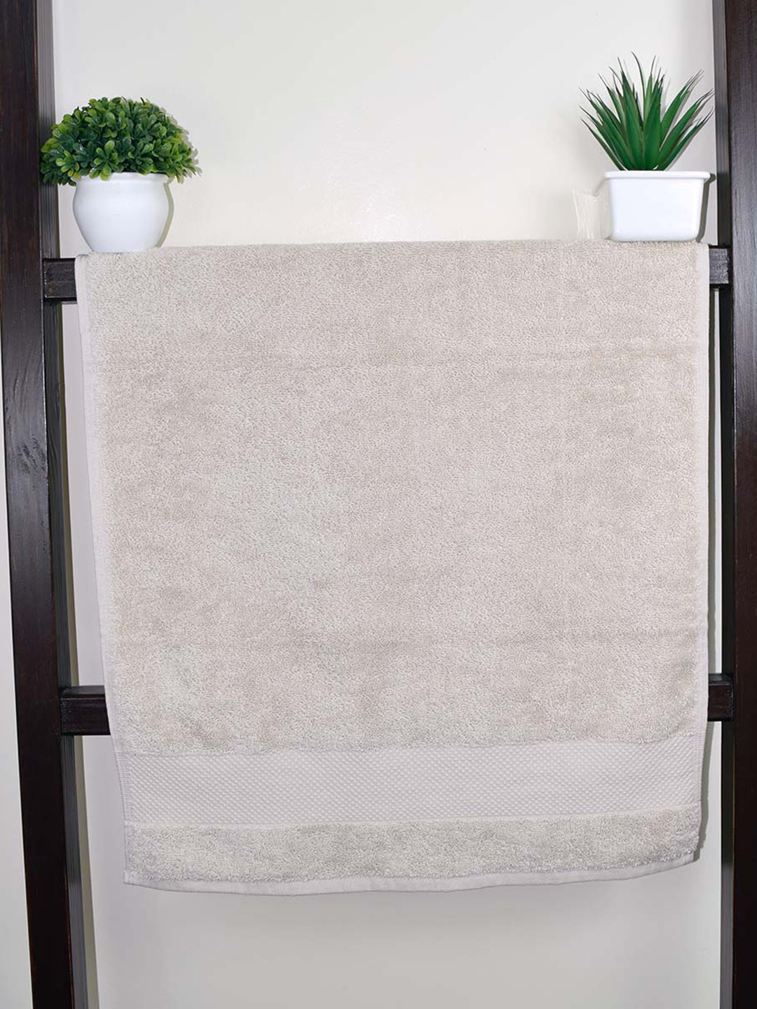 Aura Beige 2 Pieces 610 GSM Cotton Hand Towels