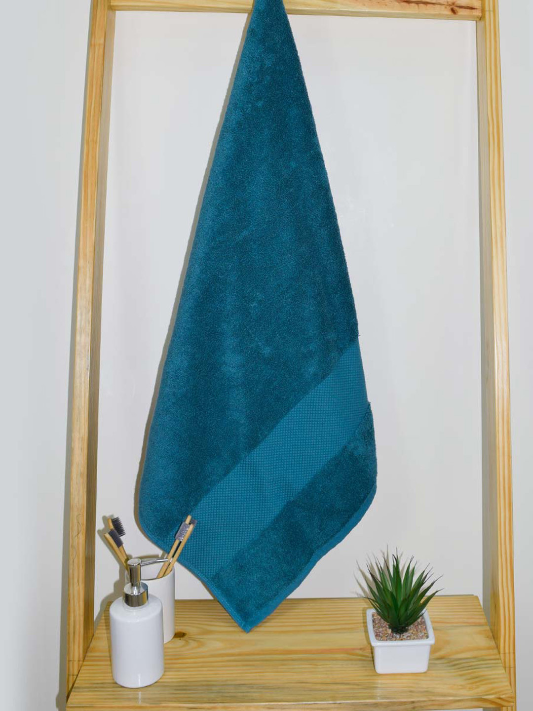 Aura Turquoise Blue Organic Cotton 610 GSM Bath Towel