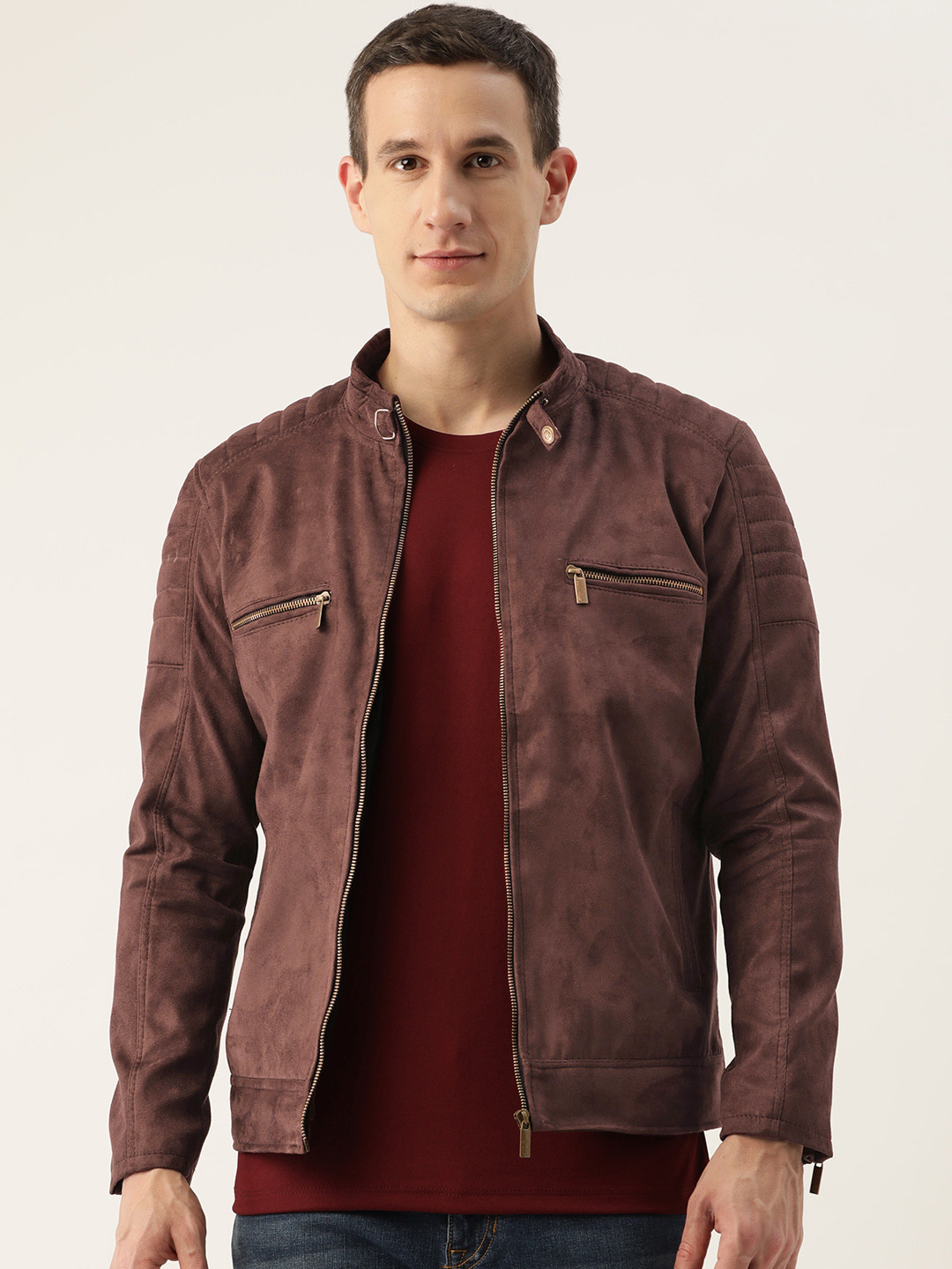 Buy Leather Retail Men Suede Biker Jacket - Jackets for Men 