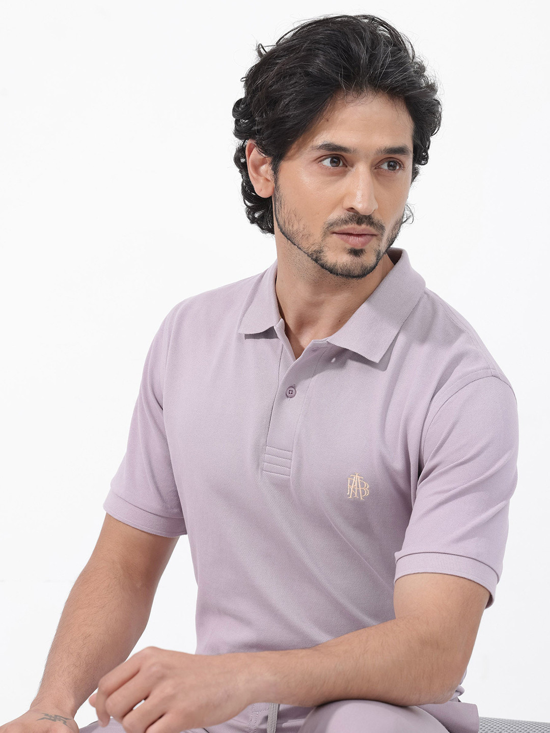RARE RABBIT Men Paret-Bright Regular Fit Polo Collar T-Shirt