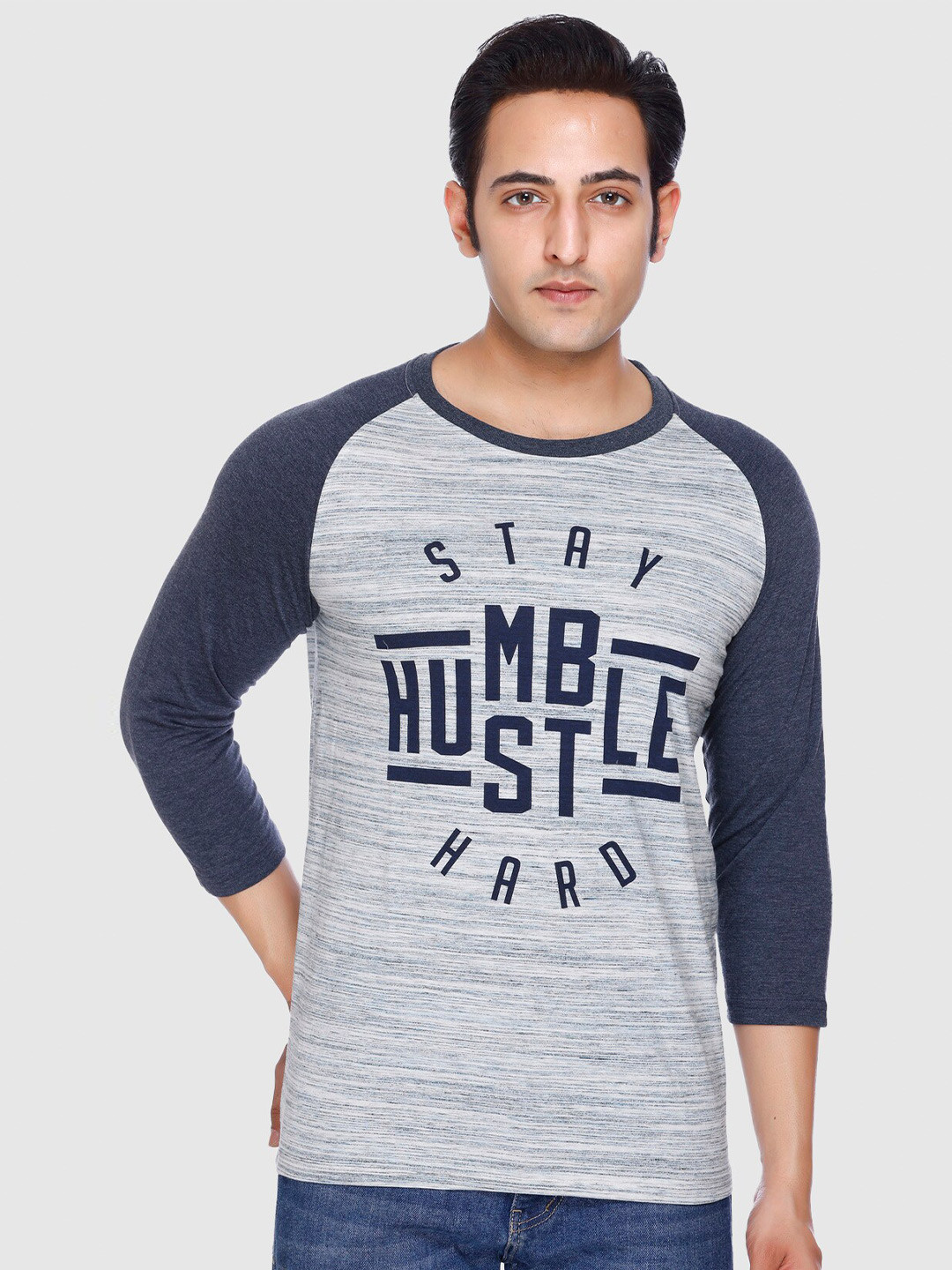 Y&I Typography Printed Round Neck Regular Fit T-shirt