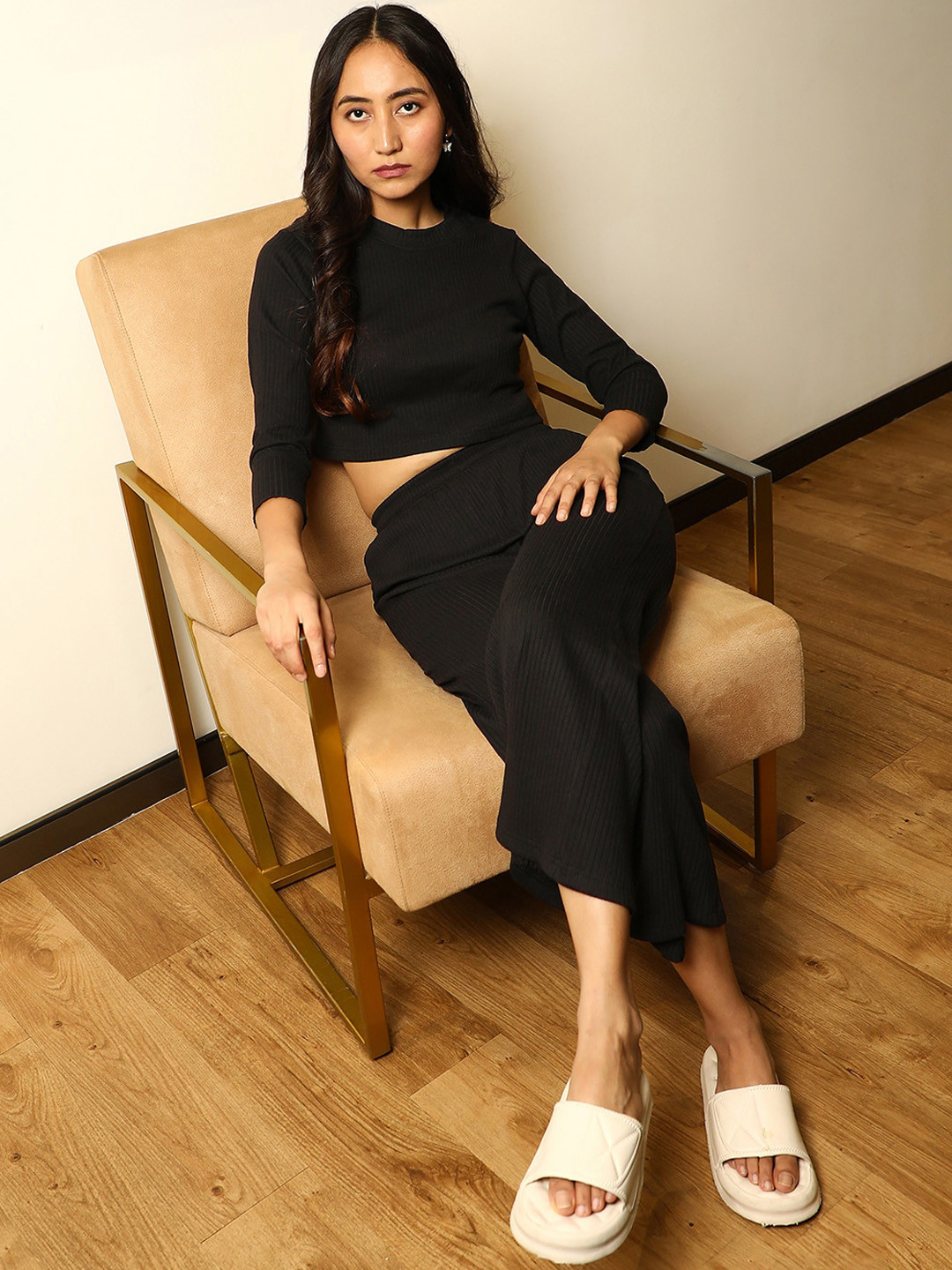 PINACOLADA Ribbed Top With Trouser Co-Ords