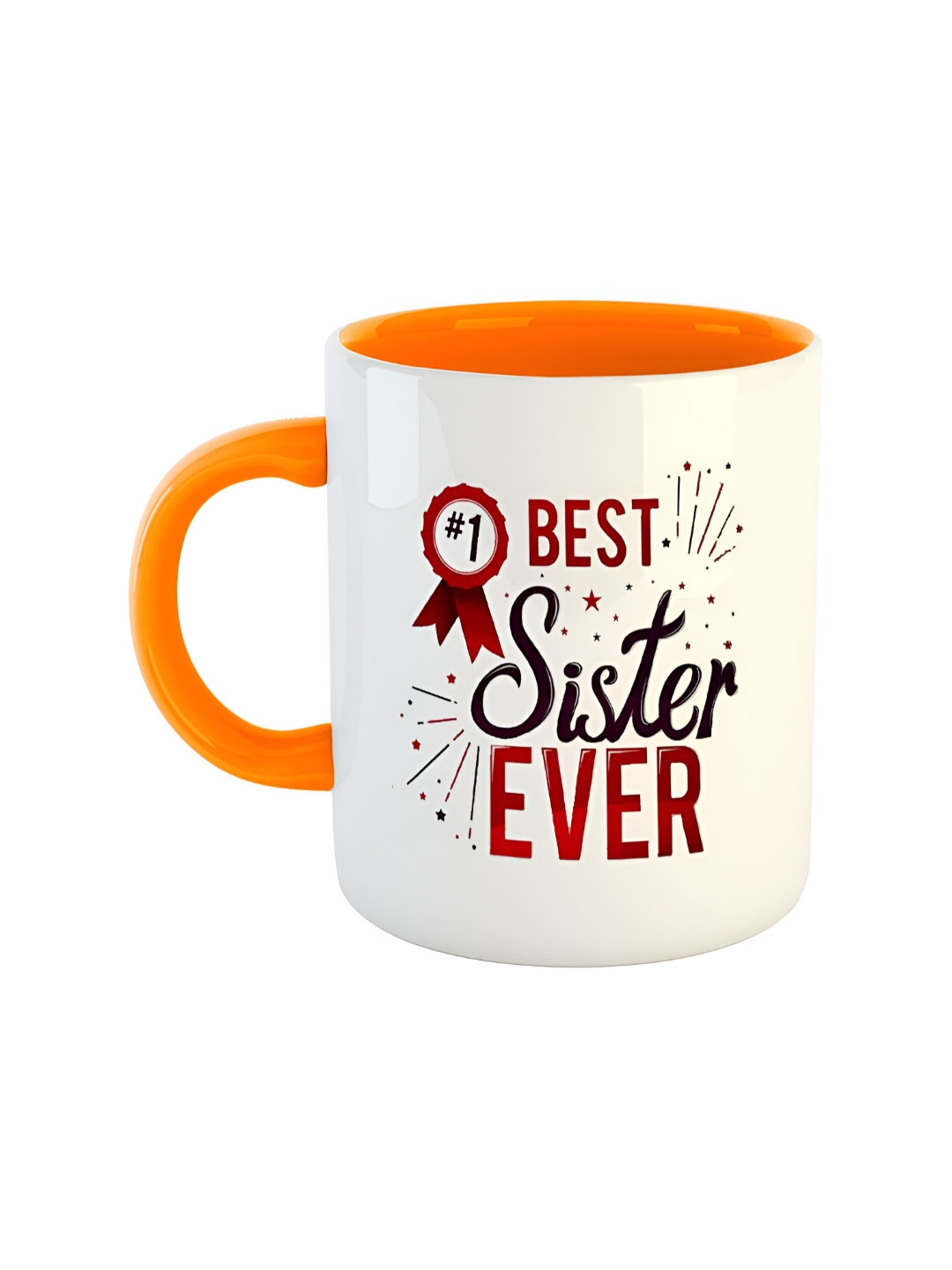 ARTBUG Zayn Name Personalised Orange Typography Ceramic Microwave Safe Mug-350ml