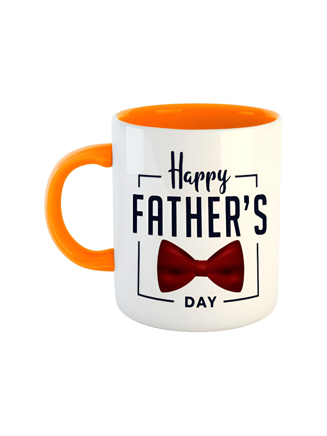 ARTBUG Krishiv Name Personalised Orange Typography Ceramic Microwave Safe Mug-350ml