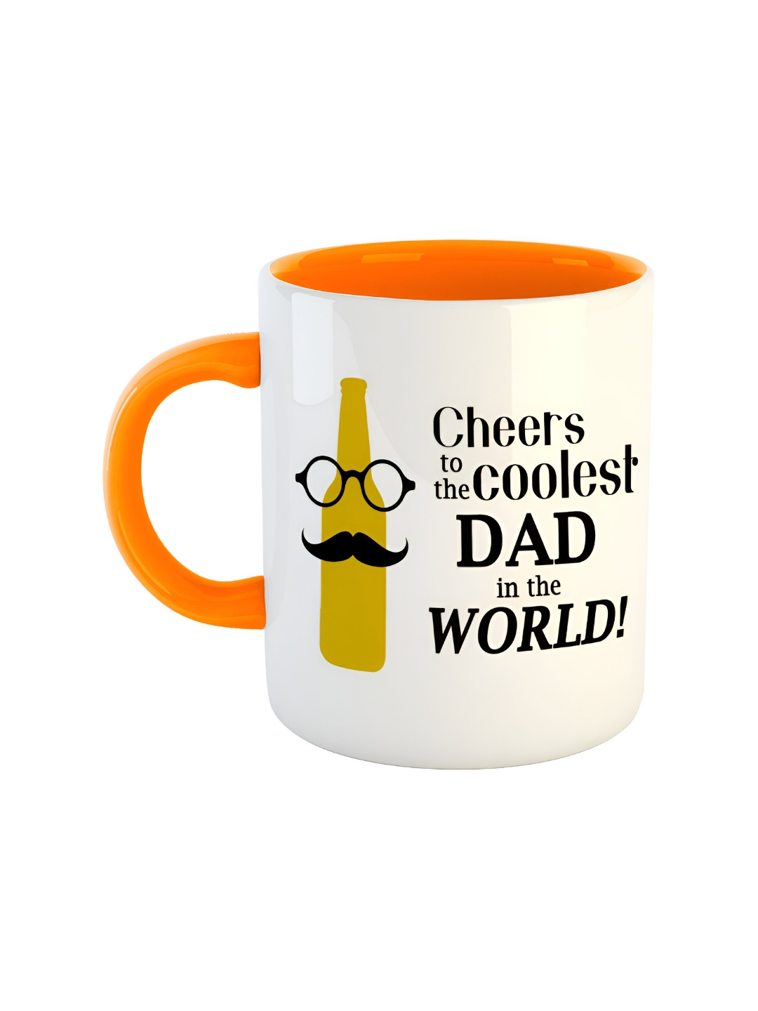 ARTBUG Babar Name Personalised Orange Typography Ceramic Microwave Safe Mug-350ml