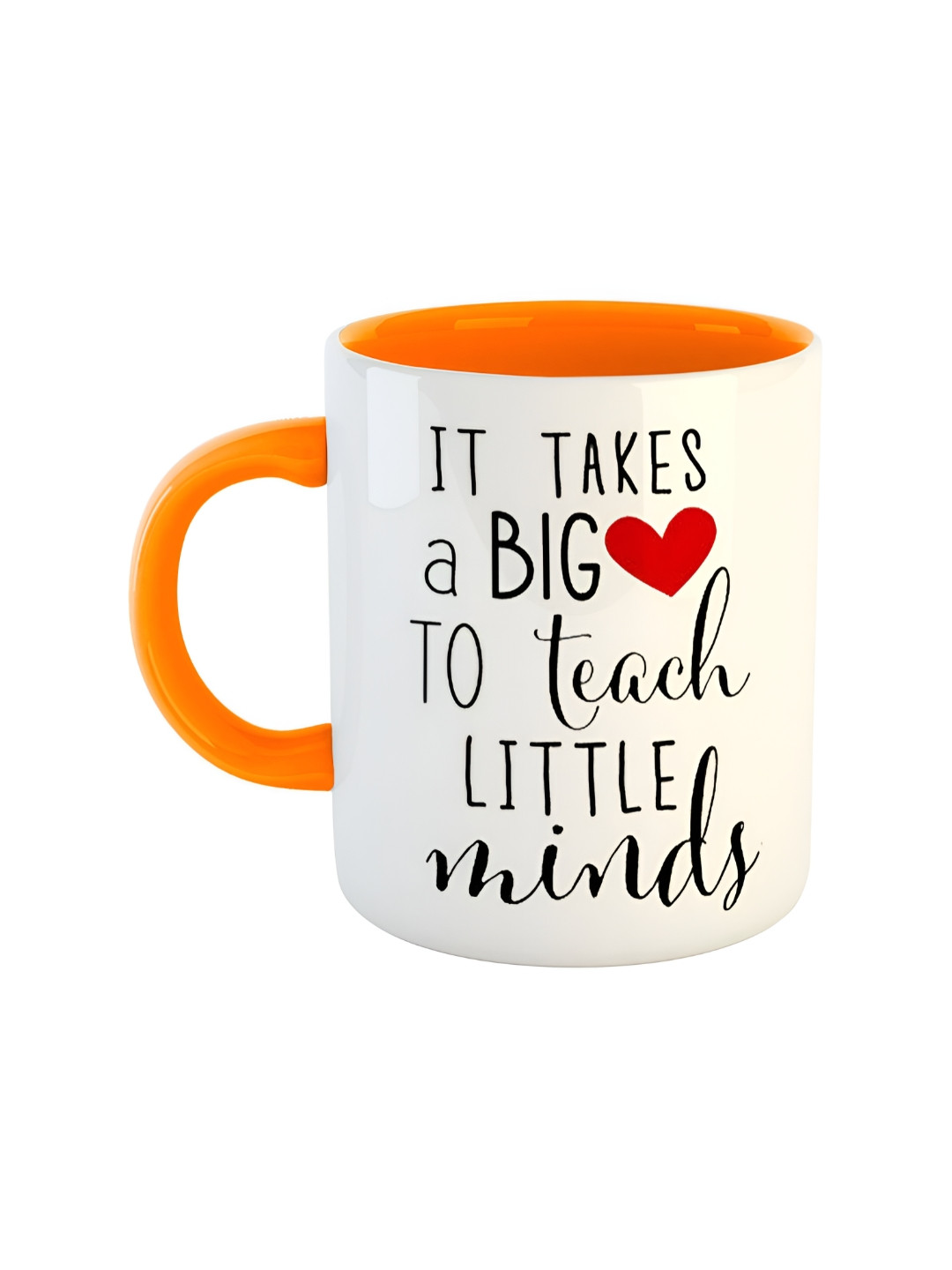 ARTBUG Tipu Name Personalised Orange Typography Ceramic Handmade Mug-350ml