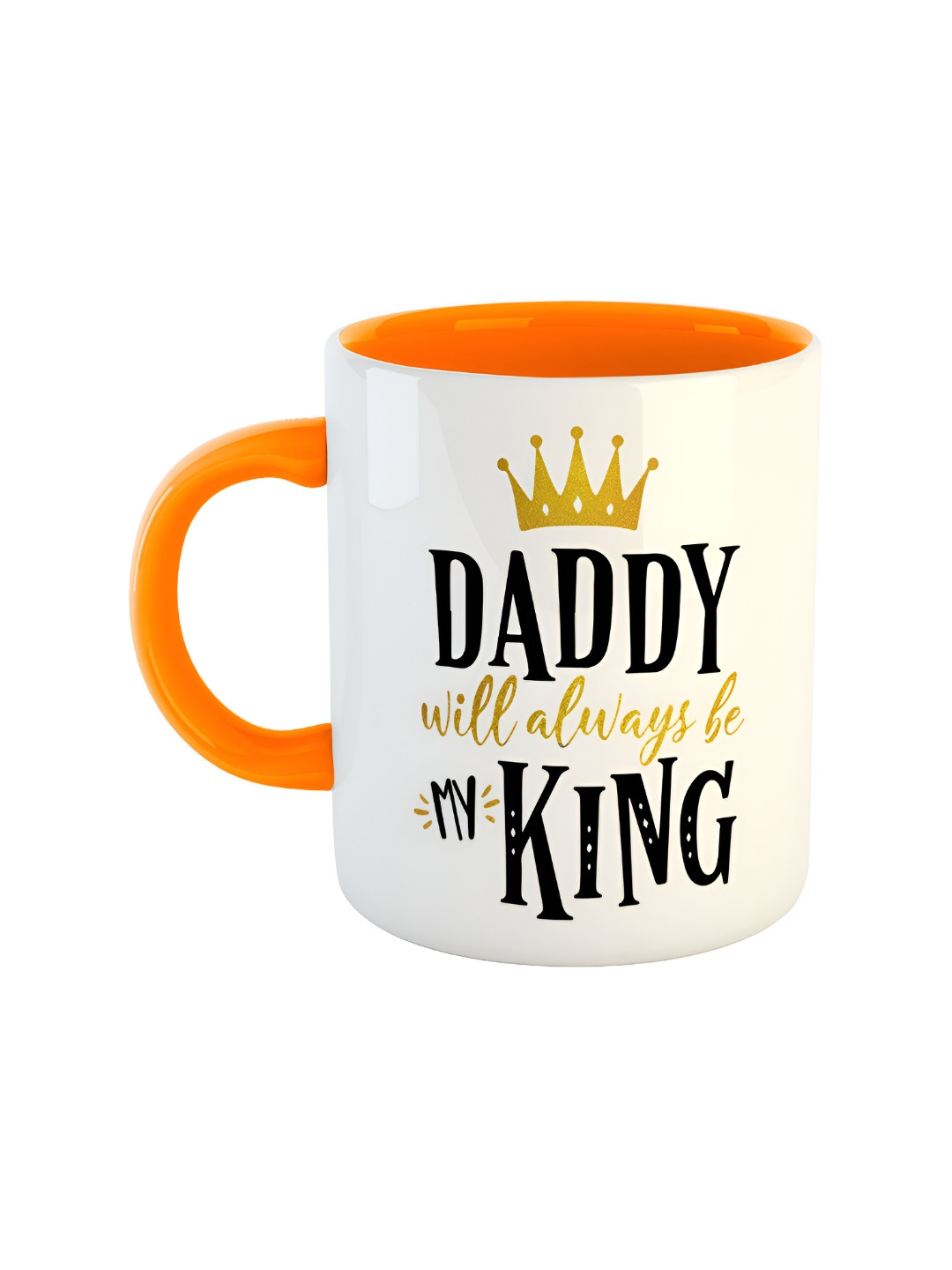 ARTBUG Jagadeep Name Personalised Orange Typography Ceramic Microwave Safe Mug-350ml