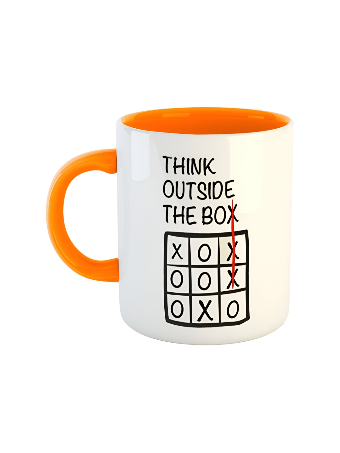 ARTBUG Bhavik Name Personalised Orange Typography Ceramic Handmade Mug-350ml