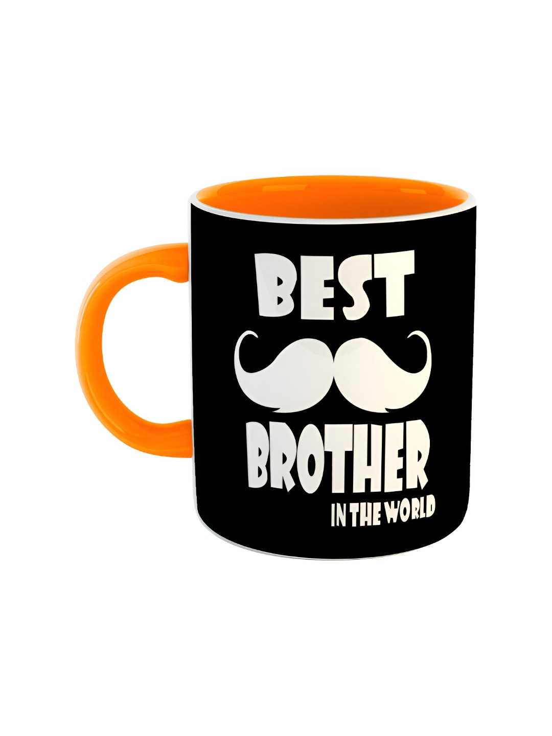 ARTBUG Ritesh Name Personalised Orange Typography Ceramic Microwave Safe Mug-350ml