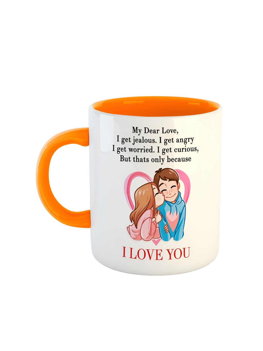 ARTBUG Airav Name Personalised Orange Typography Ceramic Microwave Safe Mug-350ml