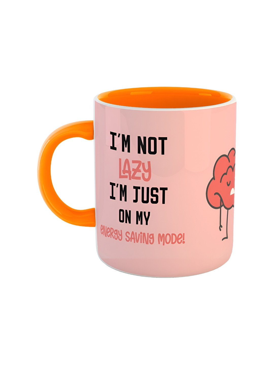 ARTBUG Cherished Mug Chronicle Orange Typography Ceramic Microwave Safe Mug-350ml