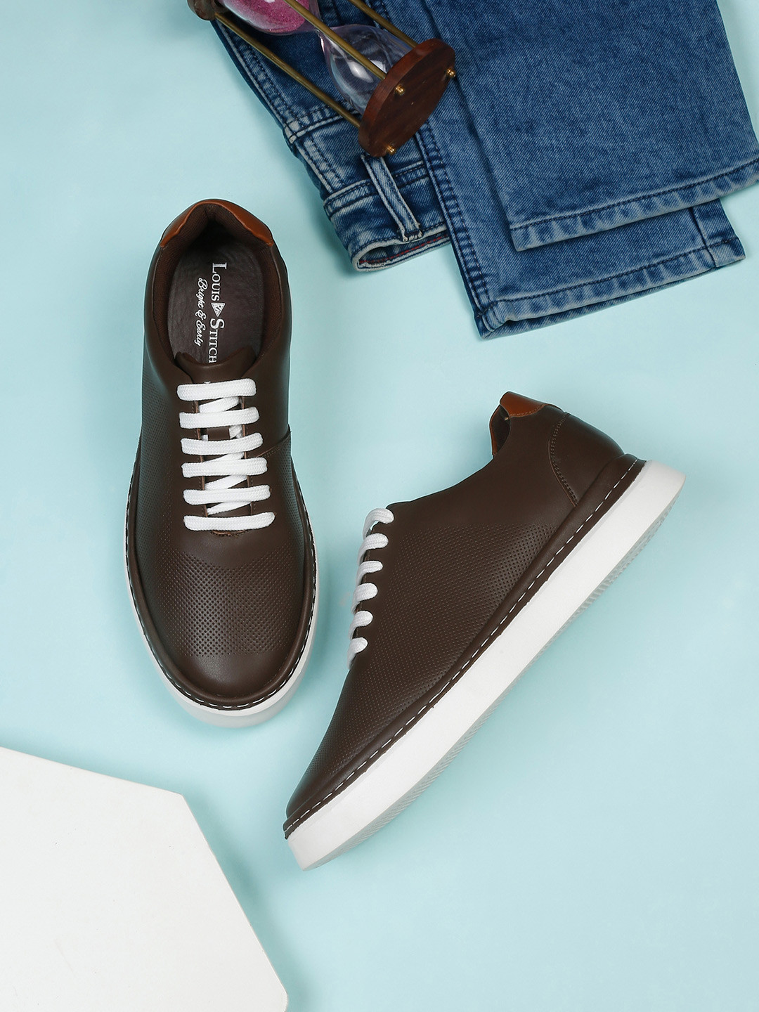 LOUIS STITCH Men's Casual Dotted Sneakers