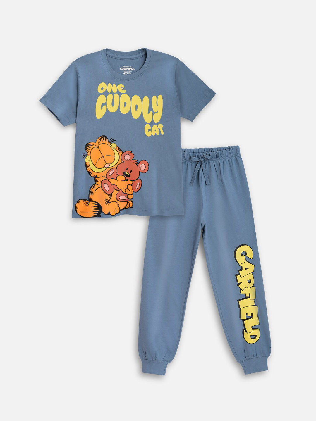 Nap Chief Kids Unisex Pure Cotton Garfield Printed Night Suit