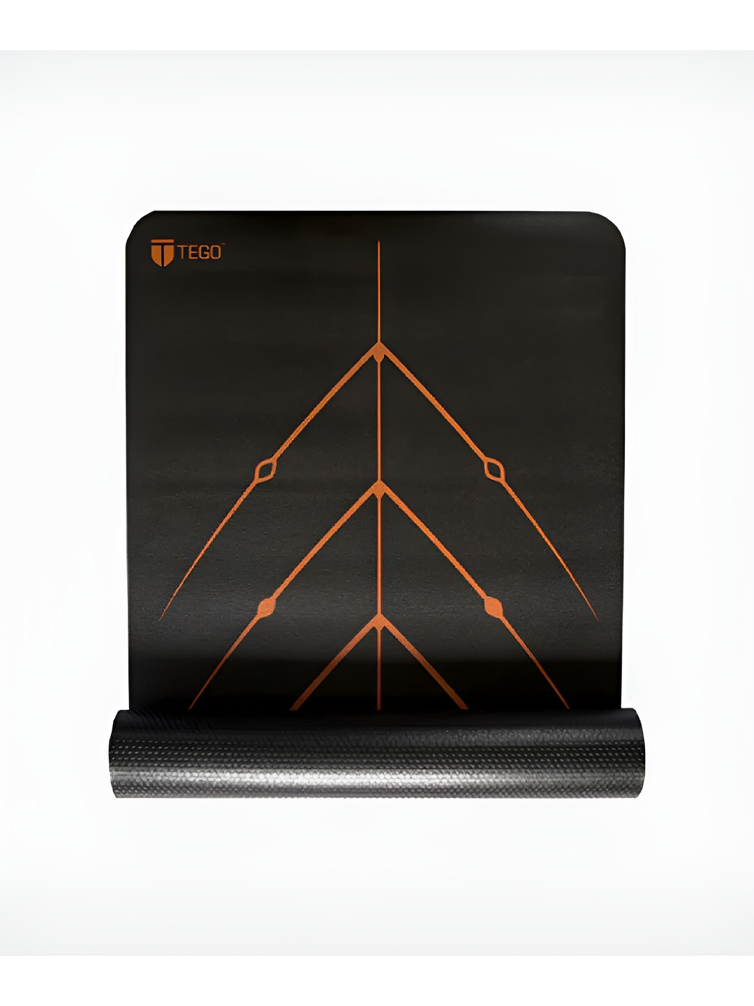 TEGO Black Self Design Rectangular Yoga Mats