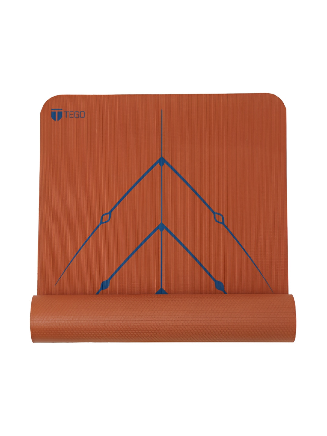 TEGO Orange Self Design Rectangular Yoga Mats