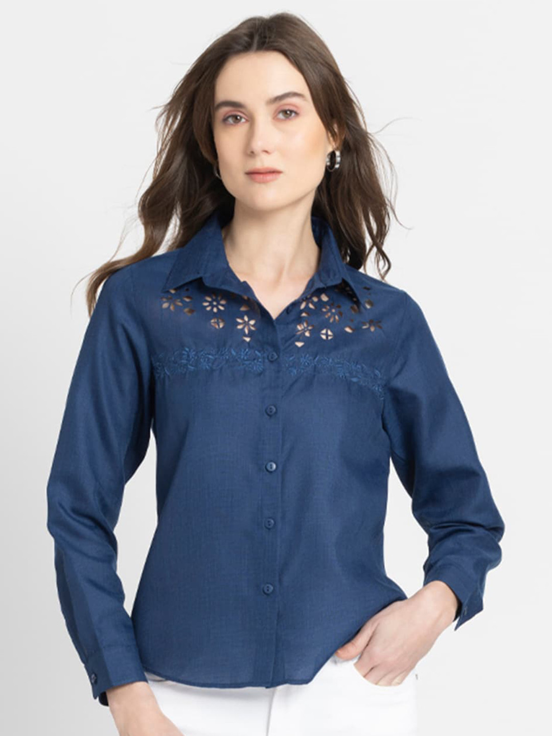 SHAYE Classic Opaque Casual Shirt